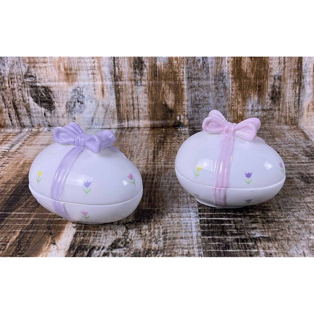 Vintage Ceramic Easter Egg Trinkets
